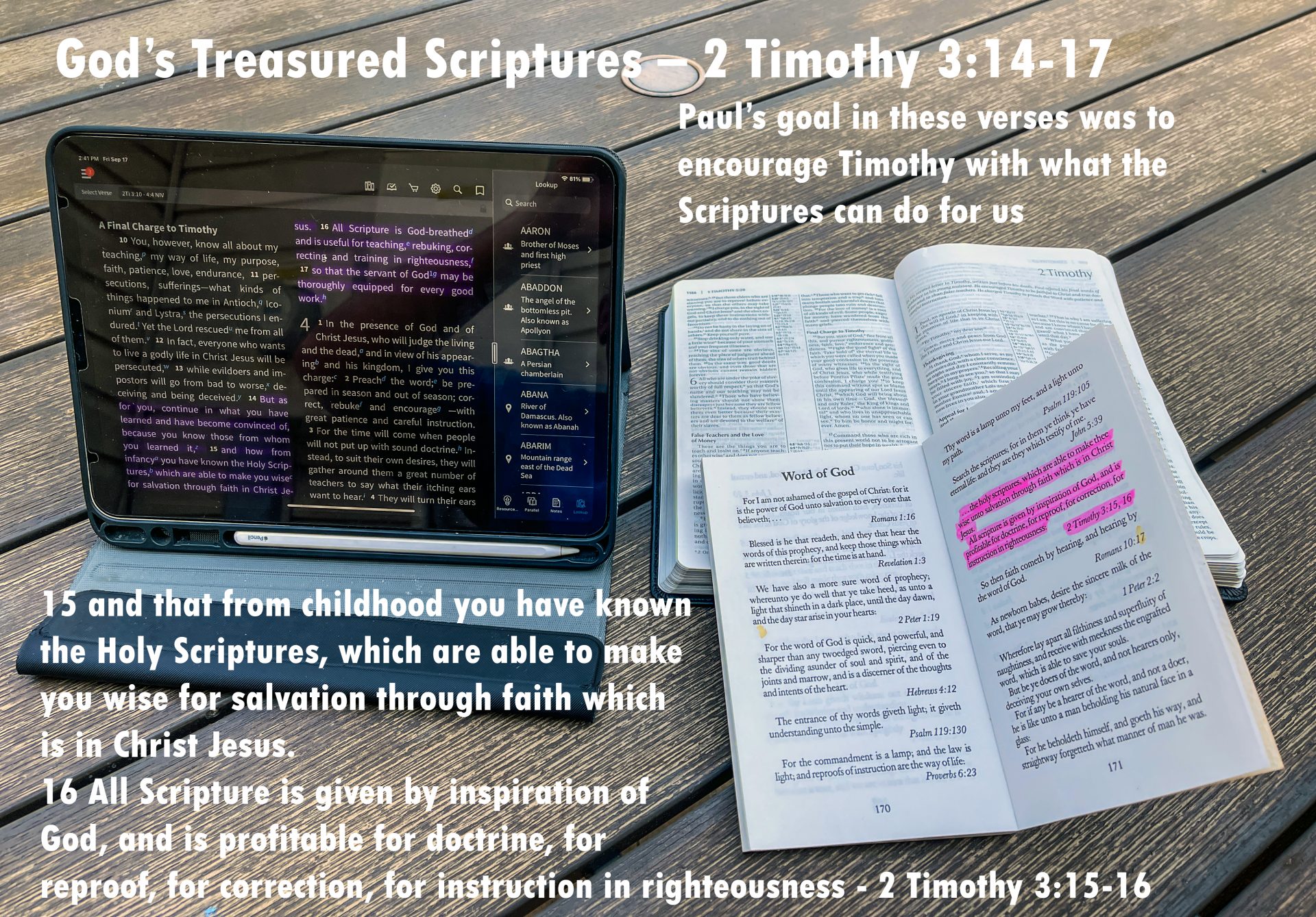 God’s Treasured Scriptures
